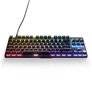 SteelSeries �Q�[�~���O�L�[�{�[�h �e���L�[���X Apex 9 TKL US �L�� �p��z�� OptiPoint���w�X�C�b�` ���� �A�N�`���G�[�V�����|�C���g �ω\ ���ϋv 64847 �u���b�N