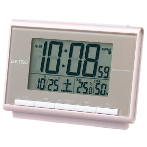 �Z�C�R�[�N���b�N(Seiko Clock) �Z�C�R�[ �N���b�N �ڊo�܂����v �d�g �f�W�^�� �J�����_�[ ���x ���x �\�� ���s���N �p�[�� SQ698P SEIKO