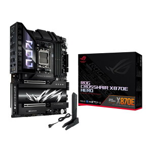 ASUS ROG CROSSHAIR X870E HERO AMD Ryzen 9000 �V���[�Y AM5 �Ή� X870E �`�b�v�Z�b�g���� ATX �}�U�[�{�[�h