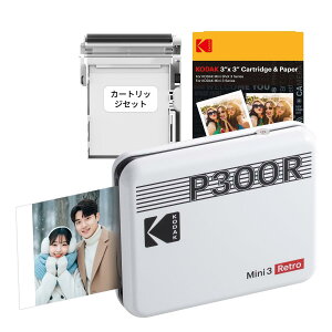 �R�_�b�N KODAK Mini 3 ���g�� 4PASS �|�[�^�u���t�H�g�v�����^�[(7.6cmx7.6cm)+�v�����^�[�{��8������+30���o���h���A�z���C�g