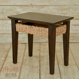 ウォーターヒヤシンス サイドテーブル ソファテーブル マホガニー材 アジアン家具