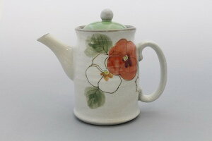 日本製 花花兎 ポット(大)急須 陶器 花柄 レトロ 和モダン 和風 贈り物 プレゼント ギフト シンプル おしゃれ