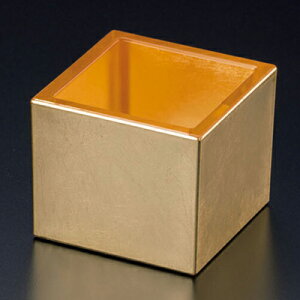 3勺 金箔貼クリア枡 インテリア雑貨 日本製 陳列備品 酒器 珍味入れ 調味料 料理演出 飲食店 ホテル 旅館 国産 贈り物 プレゼント 記念品 和モダン 和風 高級感 お祝い