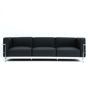 ソファ 3人掛け <ル・コルビジェ> LC2グランコンフォートソファ ソファー 三人掛け 3P おしゃれ 一人暮らし ロビーチェア エントランス ビジネス 高級感 本革 ブラック ホワイト レザー か