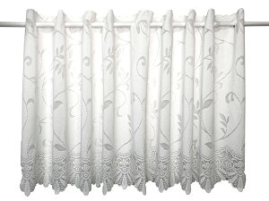 UVカット カフェカーテン サラサ 小窓 日焼け防止 150x50cm 間仕切り 北欧 おしゃれ 目隠し シンプル モダン 和室 洋室 寝室 シンプル モダン