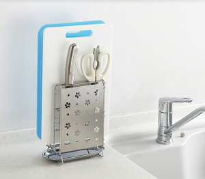 日本製 <桜シリーズ>包丁&まな板スタンド 国産 台所収納 キッチン収納 俎板置き 包丁置き まな板置き ステンレス