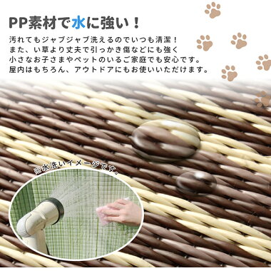 PP柄上敷き日本製花ござ洗えるい草風上敷きカーペットラグマット五八間8帖(約352×352cm)レジャーシートキャンプガナッシュグリーン日本アトピー協会推薦品運動会アウトドア花見花火和風高級感モダン和室リビング