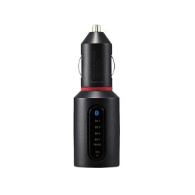 エレコム FMトランスミッター Bluetooth USB2ポート付 3.4A おまかせ充電 重低音モード付 4チャンネル ブラック ワイヤレス ブルートゥース コードレス カーグッズ ELECOM