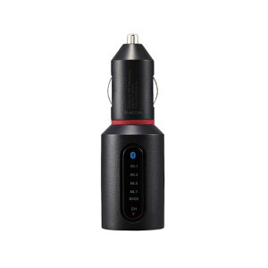 �G���R�� FM�g�����X�~�b�^�[ Bluetooth USB2�|�[�g�t 3.4A ���܂����[�d �d�ቹ���[�h�t �u���[�g�D�[�X 4�`�����l�� �J�[�O�b�Y ELECOM �u���b�N �R�[�h���X ���C�����X