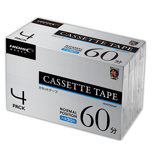 HIDISC 4個セット HIDISC カセットテープ ノーマルポジション 60分 4巻 HDAT60N4PX4