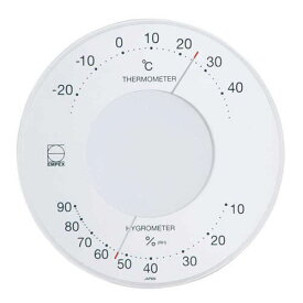 EMPEX 温度・湿度計 セレナ 温度・湿度計 壁掛用 LV-4303 ホワイト