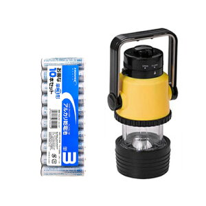 YAZAWA 0.3W1LED�����^���T�[�`���C�g + �A���J�����d�r �P3�`10�{�p�b�N�Z�b�g LL83YL+HDLR6/1.5V10P