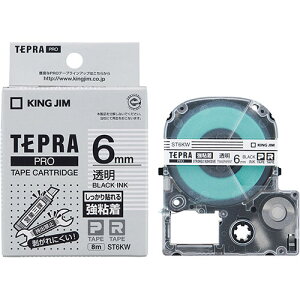 KING JIM �L���O�W�� �e�v��PRO�e�[�v���S�� 6mm ���� KJ-ST6KW