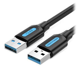 VENTION USB 3.0 A Male to A Male ケーブル 1m Black PVC Type CO-7385