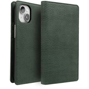 ABBI SIGNATURE VINTAGE �C�^���A�����U�[ MagSafe�Ή��_�C�A���[�P�[�X for iPhone 15 �O���[�� ABS26161i15