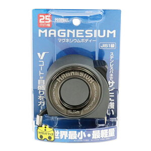 PROMART マグネシウムメジャー マグネシウムMG 長さ5.5m 両面印刷 ストラップ付 巻き尺 巻尺 マグネットフック付き 現場作業 日曜大工 DIY 職人 プロマート