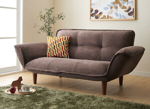 日本製 カウチソファ 寝椅子 2人掛けソファー ソファ ソファー ポケットコイル リクライニング カウチソファー マイクロファイバータイプ エスタ 二人掛け 2人がけ 2人用 生地 コンパクト 肘