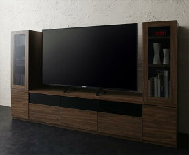 キャビネットが選べるテレビボードシリーズ add9 アドナイン 3点セット(テレビボード+キャビネット×2) ガラス扉 W140