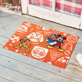 玄関マット Mickey/ミッキーと仲間達 50×75cm おしゃれ かわいい 洗える 滑り止め 屋内 野外 室内 フロアマット 日本製 エントランスマット ラグマット リビング 薄型 ドアマット オールシーズン