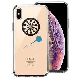 単品 iPhoneX iPhoneXS 側面ソフト 背面ハード ハイブリッド クリア ケース ダーツ ダーツボード