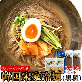 【ゆうパケット出荷】本場韓国の味わい！韓国宋家冷麺(黒麺160g×2袋+サン冷麺スープ2袋)2～4人前