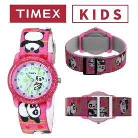 タイメックス 腕時計 キッズ 子ども用 TIMEX TW7C77100 TIMEX KIDS タイムティーチャー アナログ ベルト ゴム パンダ ピンク プレゼント ウォッチ