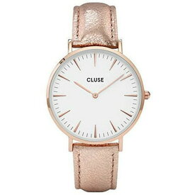 CLUSE クルース CL18030 La Boheme ラ・ボエーム 38mm ペア 男女 レディース ローズゴールド 本革 ベルト 上品 カジュアル クオーツ ホワイト シンプル プレゼント ユニセックス 腕時計 母の日