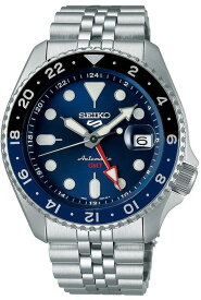 【純正BOX付属】 SEIKO セイコー SEIKO5 スポーツ SSK003K1 (国内品番：SBSC003) GMT ムーブメント ネイビー ブルー 自動巻き 手巻き SKX Sports Style