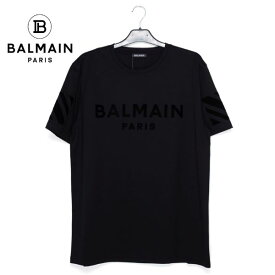 バルマン Tシャツ 半袖 メンズ ブランド ロゴ 大特価 セール SALE バルマン 12916 BALMAIN PARIS 黒 ブラック Tシャツ