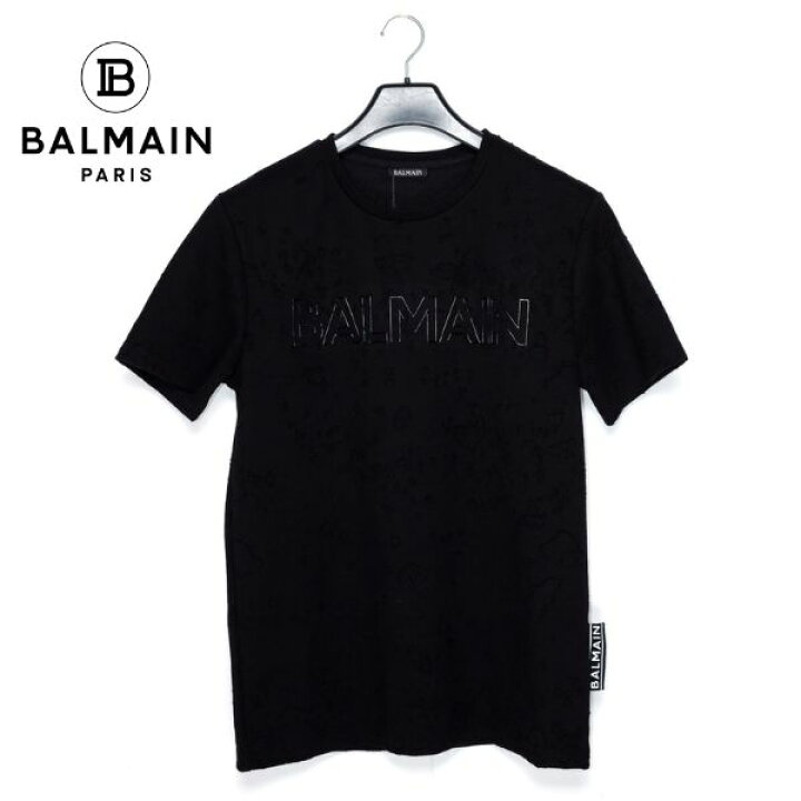 楽天市場】BALMAIN バルマン メンズ Tシャツ 13026 半袖 ロゴ 黒 