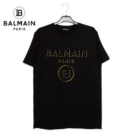 バルマン Tシャツ 半袖 メンズ ブランド ロゴ 大特価 セール SALE バルマン 13245 BALMAIN PARIS 黒 ブラック Tシャツ
