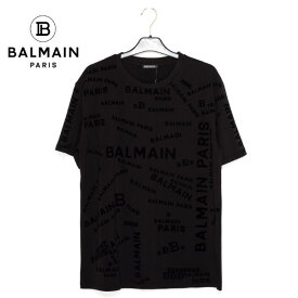 バルマン Tシャツ 半袖 メンズ ブランド ロゴ 大特価 セール SALE バルマン 13472 BALMAIN PARIS 黒 ブラック Tシャツ