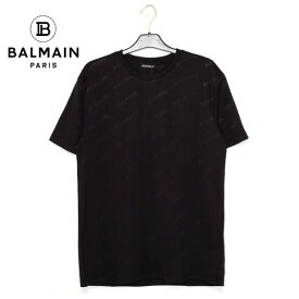 バルマン Tシャツ 半袖 メンズ ブランド ロゴ 大特価 セール SALE バルマン 13834 BALMAIN PARIS 黒 ブラック Tシャツ