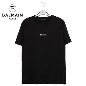バルマン Tシャツ 半袖 メンズ ブランド ロゴ 大特価 セール SALE バルマン A10262 BALMAIN PARIS 黒 ブラック Tシャツ