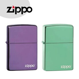 ZIPPO ジッポー オイルライター ロゴ パープル 24747ZL グリーン 28129ZL 紫 緑 ABYSS アビス CHAMELEON カメレオン 鏡面