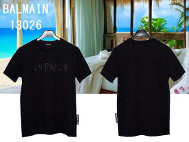 バルマン Tシャツ 半袖 メンズ ブランド ロゴ 大特価 セール SALE バルマン 13026 BALMAIN PARIS 黒 ブラック Tシャツ