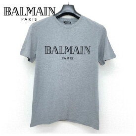 BALMAIN バルマン メンズ Tシャツ グレー ロゴ 12832