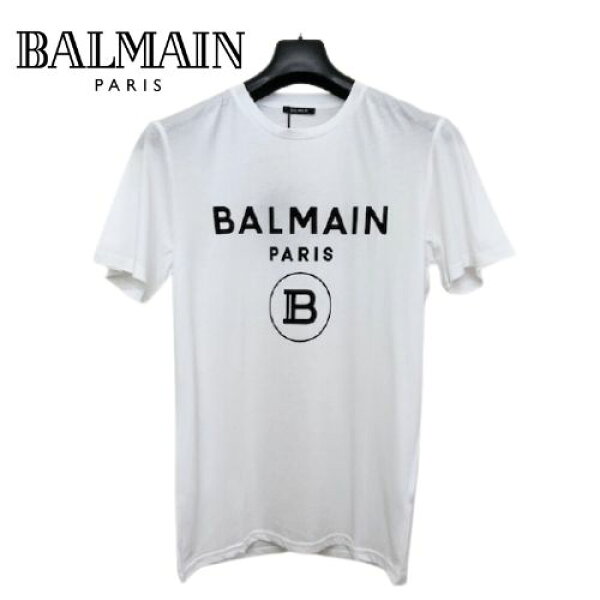 【大幅値下げ中!!】 BALMAIN バルマン メンズ Tシャツ 12532 白 ロゴ 半袖 ブランド
