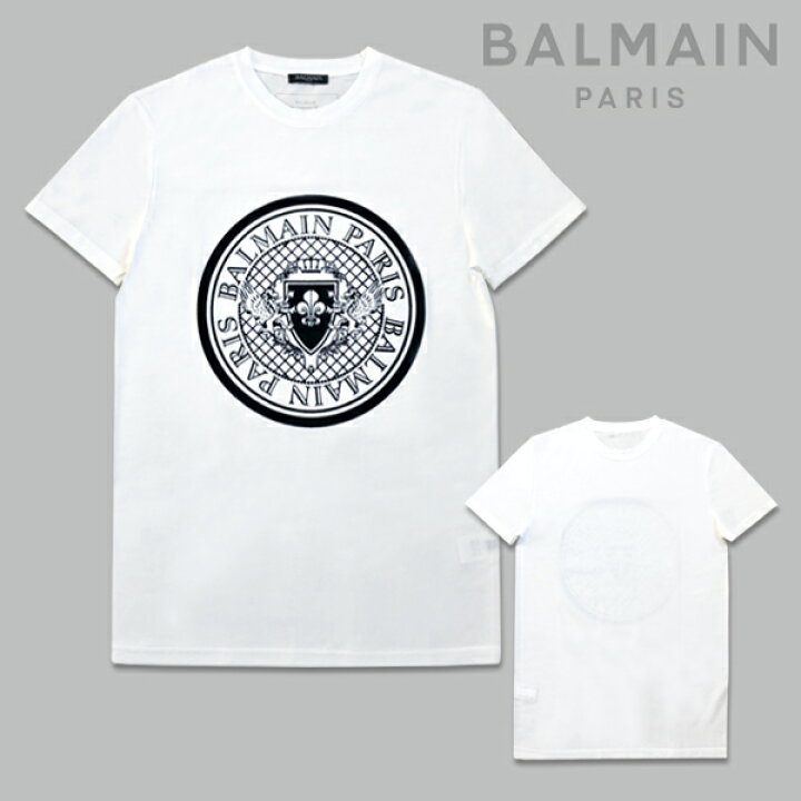 楽天市場】BALMAIN バルマン メンズ Tシャツ 12448 白 ロゴ : R-TIME  