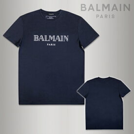 バルマン Tシャツ ロゴ メンズ ブランド 12359 BALMAIN PARIS ネイビー 紺 大特価 SALE バルマン t シャツ balmain t シャツ バルマン 服 バルマン パリス