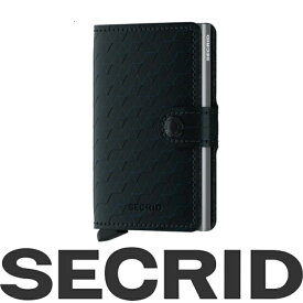 SECRID セクリッド Miniwallet ミニウォレット オプティカル ブラック チタニウム Optical Black-Titanium メンズ レディース アルミニウム コンパクト レザー ブラック 黒