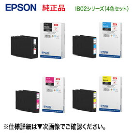 【大容量・4色セット】 エプソン IB02KB, CB, MB, YB インクカートリッジ （ブラック・シアン・マゼンタ・イエロー） 純正品 新品 （PX-M7110F/FP/FT, PX-S7110/P 対応） 【送料無料】