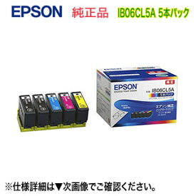 エプソン 純正インクカートリッジ IB06CL5A （目印：メガネ） 4色5本パック （PX-S5010 対応） ※代引決済は不可