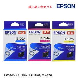 【新品 3色セット】 EPSON／エプソン 純正インクカートリッジ IB10CA, MA, YA [シアン・マゼンタ・イエロー]（目印：カードケース）（ビジネスプリンター EW-M530F 対応） ※代引決済不可※