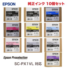 ※在庫あり※【10色フルセット】エプソン 純正インクカートリッジ・新品セット（プロセレクション プリンタ SC-PX1VL 専用インク）(ICBK96, ICMB96, ICC96, ICVM96, ICY96, ICLC96, ICVLM96, ICGY96, ICLGY96, ICDBL96)