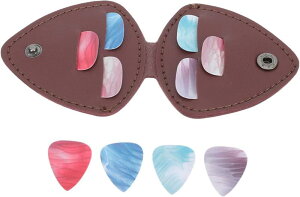 ギターピックバッグ 10個セット ギターピックコンテナ ベースピックケース ウクレレピック 低音ピック ギター用ポータブルピック 軽量 プレゼント