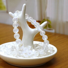 パワーストーン浄化セット さざれ石水晶100g＆ブレスレット掛け付き浄化皿 天然石アクセサリー保管 開運 浄化 強力クリアクォーツ 置き物 インテリア 運気アップ お守り 大人気セットアイテム 天然石浄化用お皿 ヤマキョウ