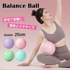 【P10倍&全店舗10％OFFクーポン】ヨガボール ピラティスボール 25cm ストレッチ ミニ ボール 空気入れストロー ミニバランスボール フィットネスボール ジムボール トレーニング エクササイズ お腹 お尻 体幹 筋トレ ダイエット器具 リハビリ ダンス リトミック