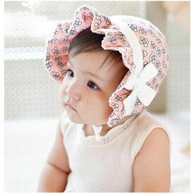 【在庫処分】ベビー 赤ちゃん 女の子 帽子 花柄 リボン かわいい 紫外線 日射病 日除け