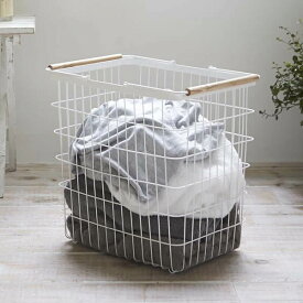 山崎実業 洗濯かご トスカ ランドリーバスケット L ホワイト 2810
